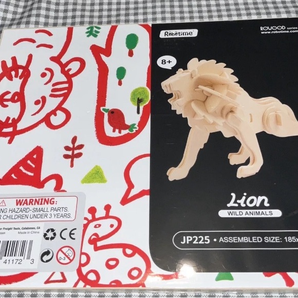 Lion 3D Wooden Puzzle 34 Piece Wild Animal Rowood Ser.Robotime New 7.3x2.75x5.11 - Picture 13 of 13